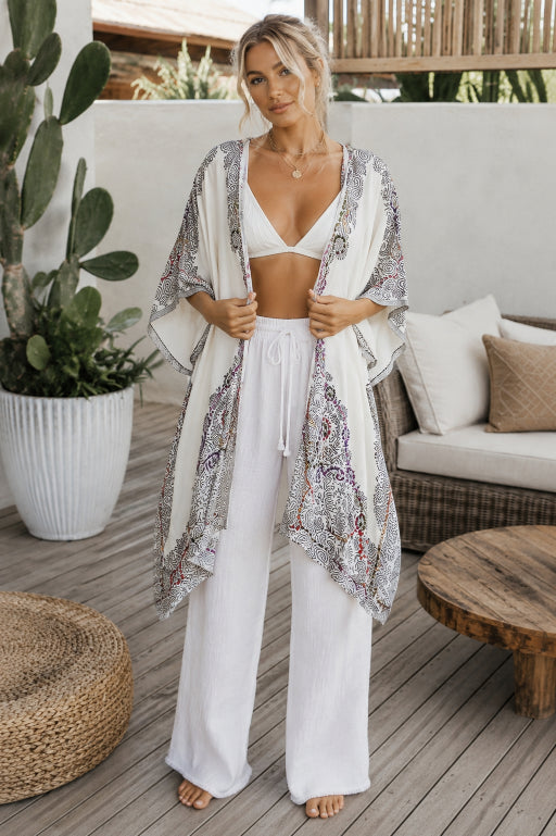 Bohemian Artisan Stitch Tapestry Kimono - NeoKira Unlimited