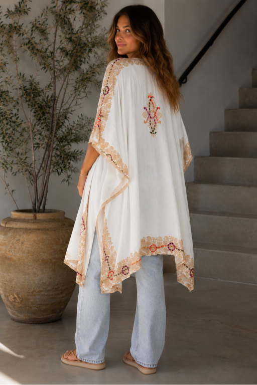Bohemian Artisan Stitch Tapestry Kimono - NeoKira Unlimited