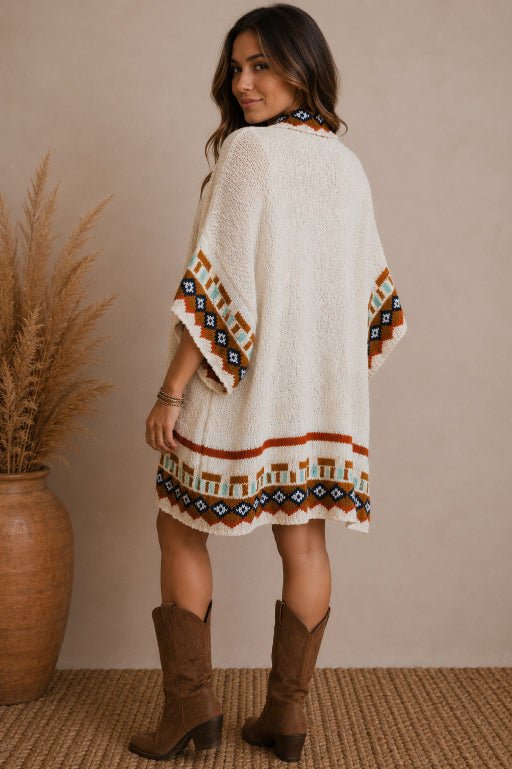Kachina Style Tapestry Knit Ruana - NeoKira Unlimited