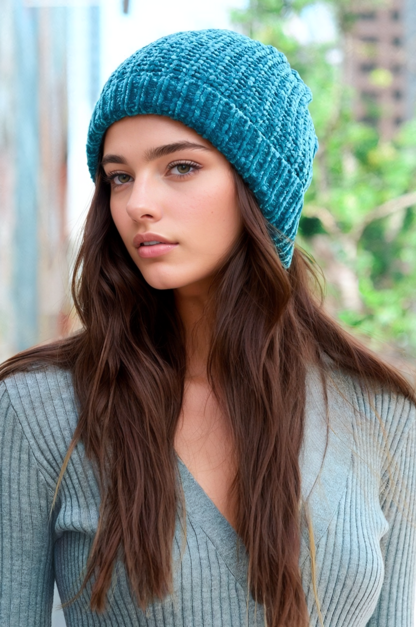 Soft Chenille Beanie - NeoKira Unlimited