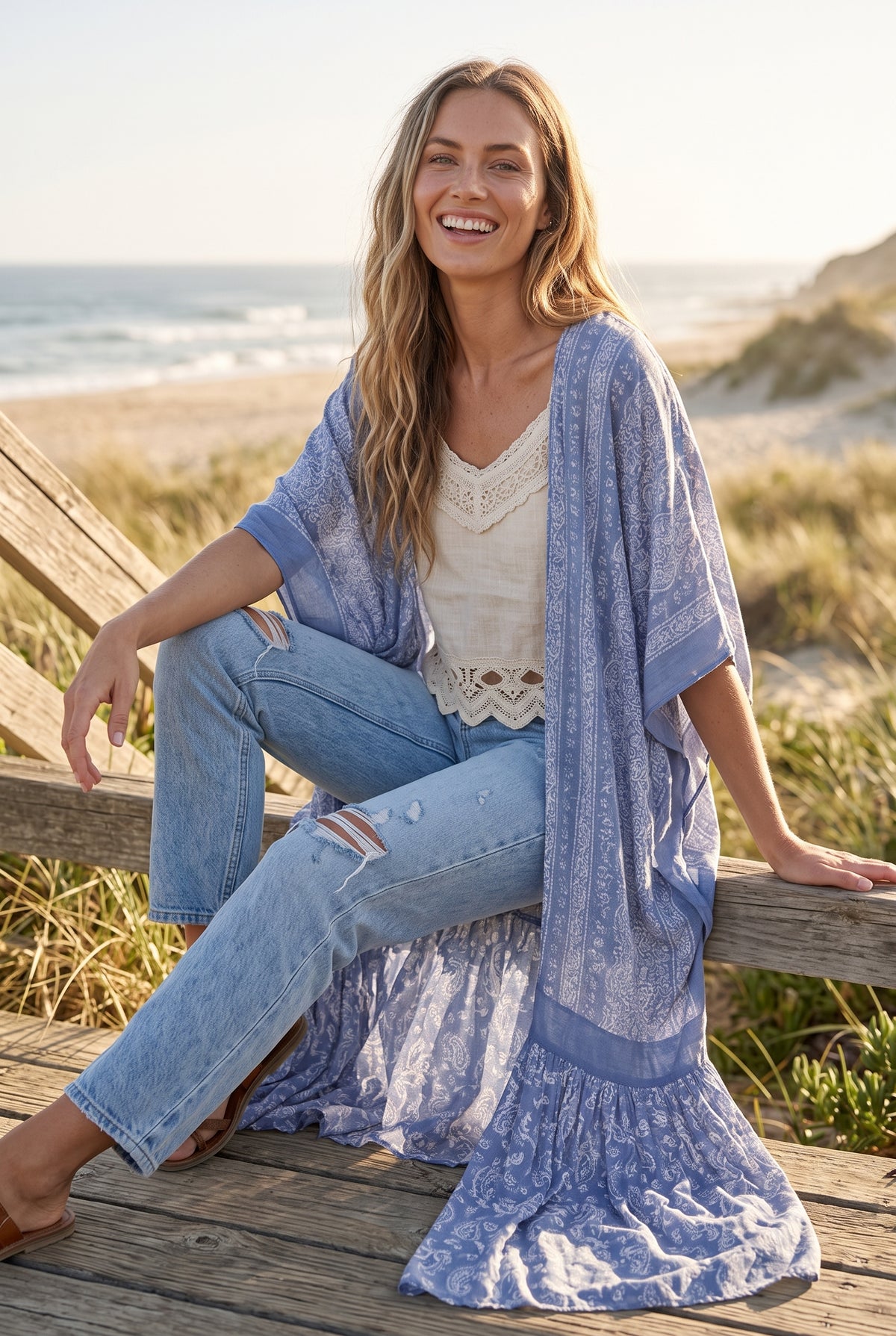 Paisley Free Flow Kimono