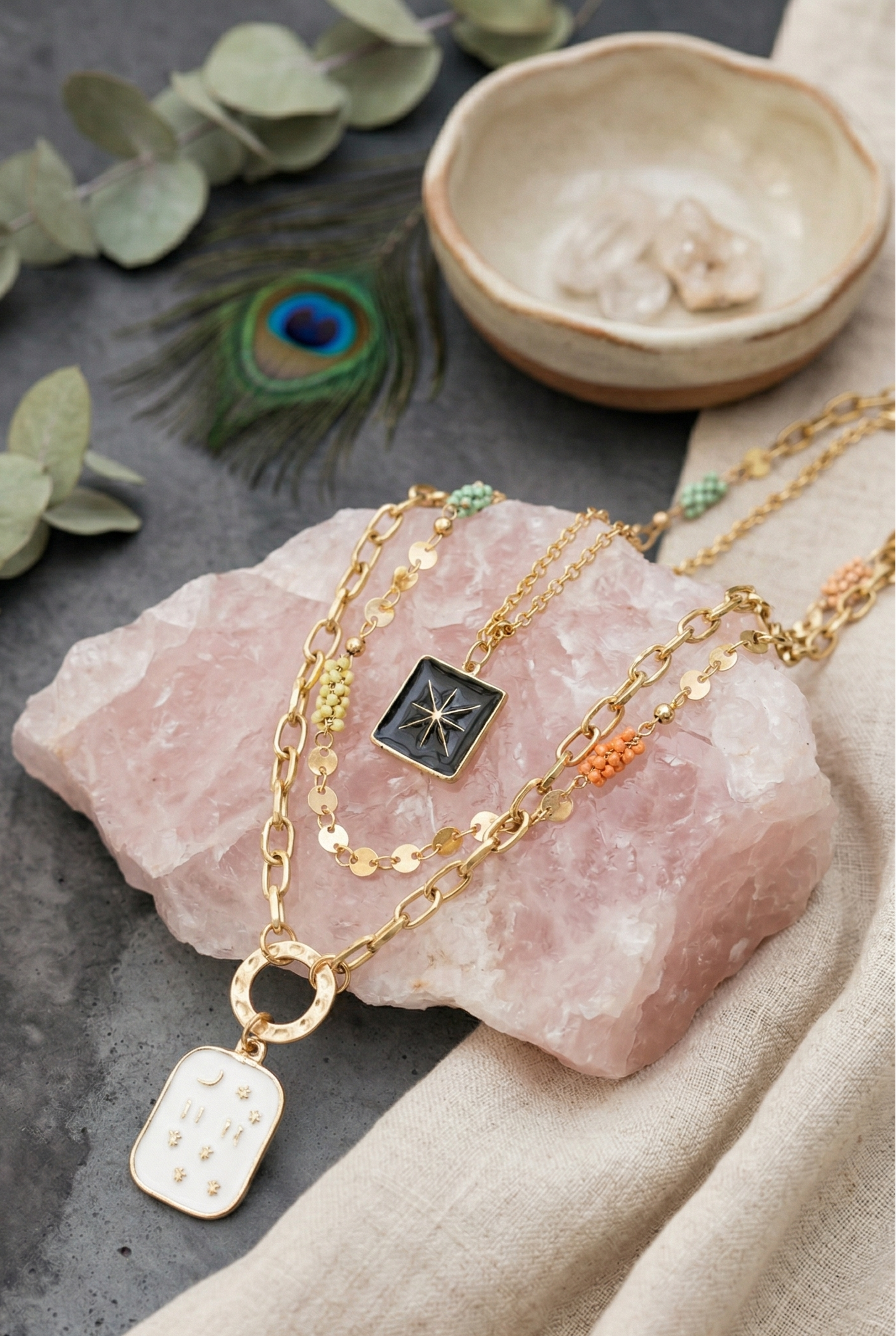 Western Rustic Charm Beaded Layered Necklace - NeoKira Unlimited