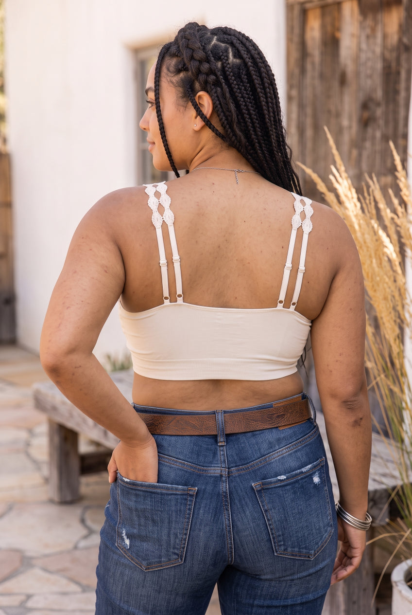 Boho Eye Lace Applique Bralette Plus - NeoKira Unlimited