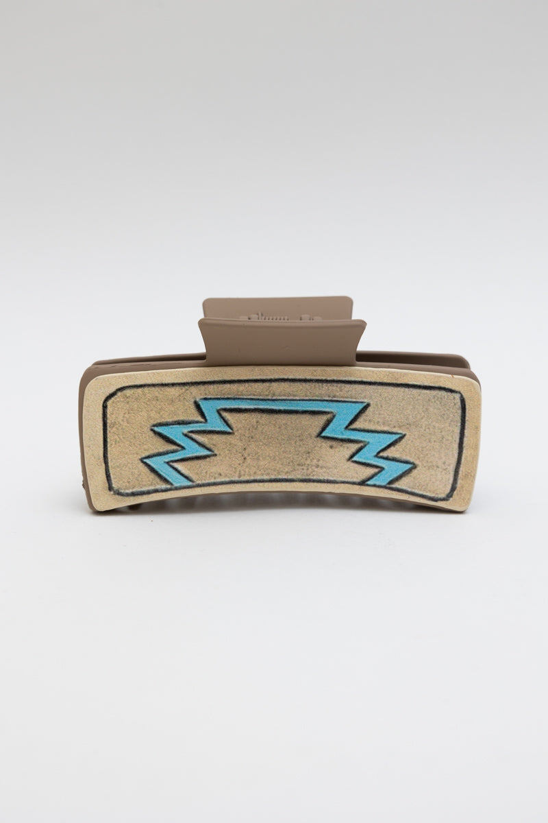 Turquoise Rodeo Hair Claw – Geometric Western Clam Clip⚡ - NeoKira Unlimited