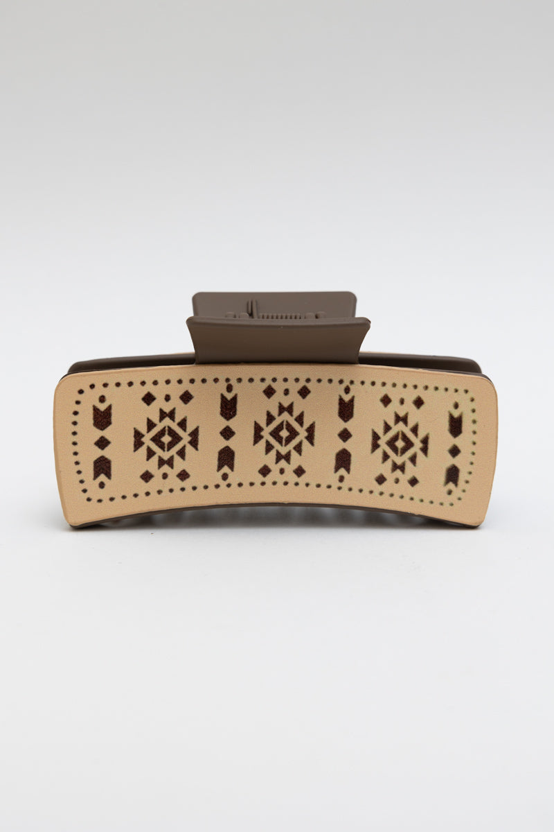 Geometric Patterned Hair Claw Clip – Stylish & Durable 🌺 - NeoKira Unlimited