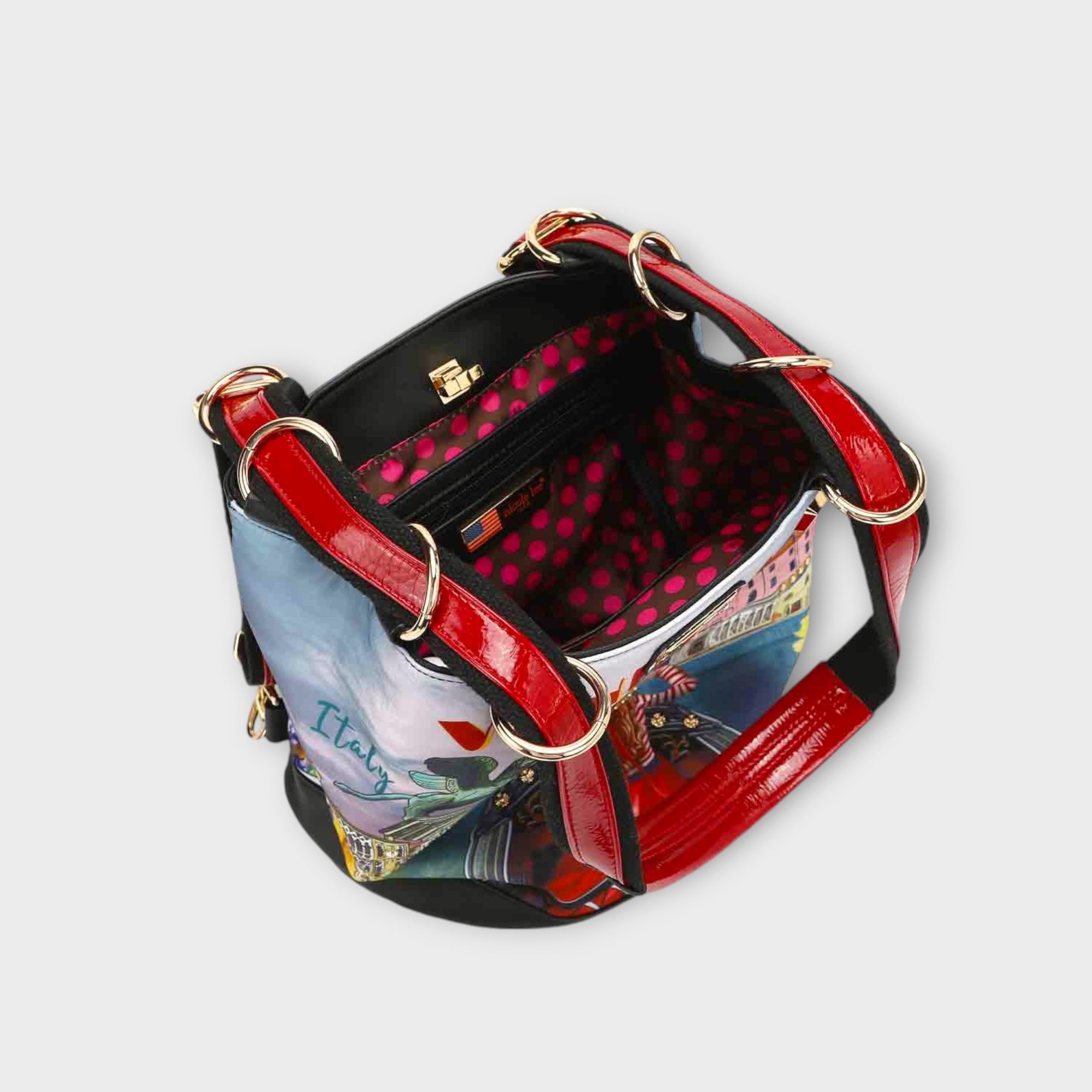 Nicole Lee USA Nylon Multifunctional Bucket Backpack - NeoKira Unlimited