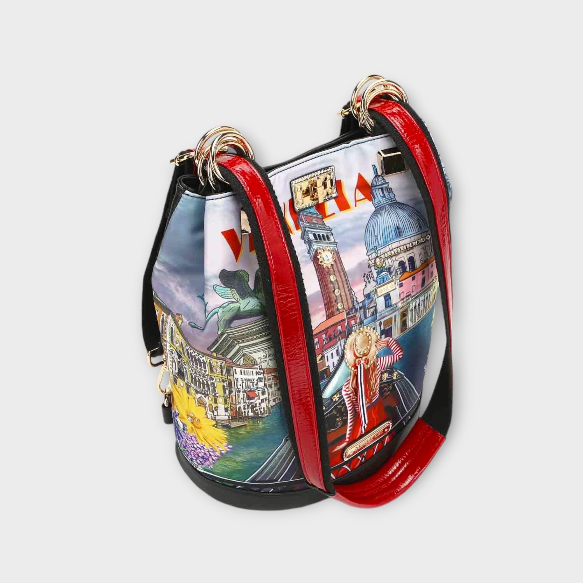 Nicole Lee USA Nylon Multifunctional Bucket Backpack - NeoKira Unlimited