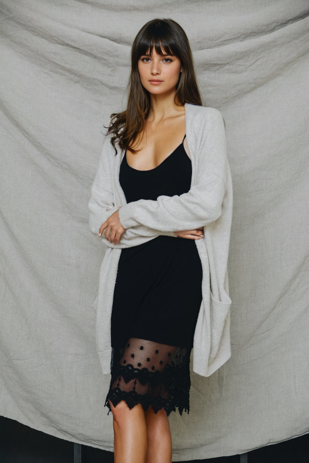 Polkadot Lace Slip Dress - NeoKira Unlimited