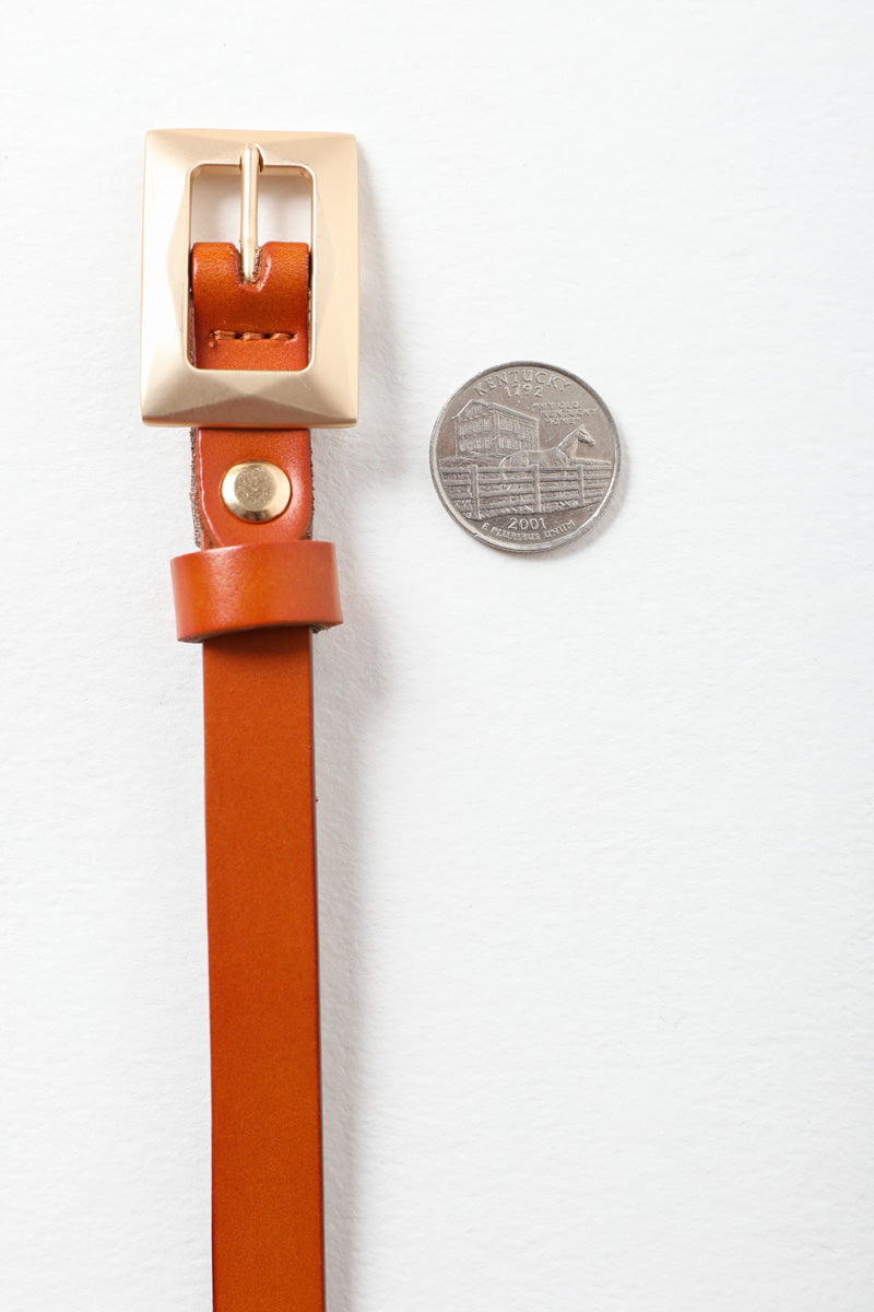 Gold Buckle Skinny Belt – Chic and Elegant - NeoKira Unlimited