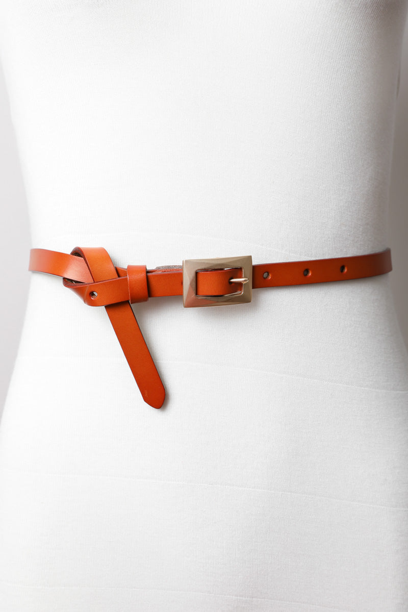 Gold Buckle Skinny Belt – Chic and Elegant - NeoKira Unlimited