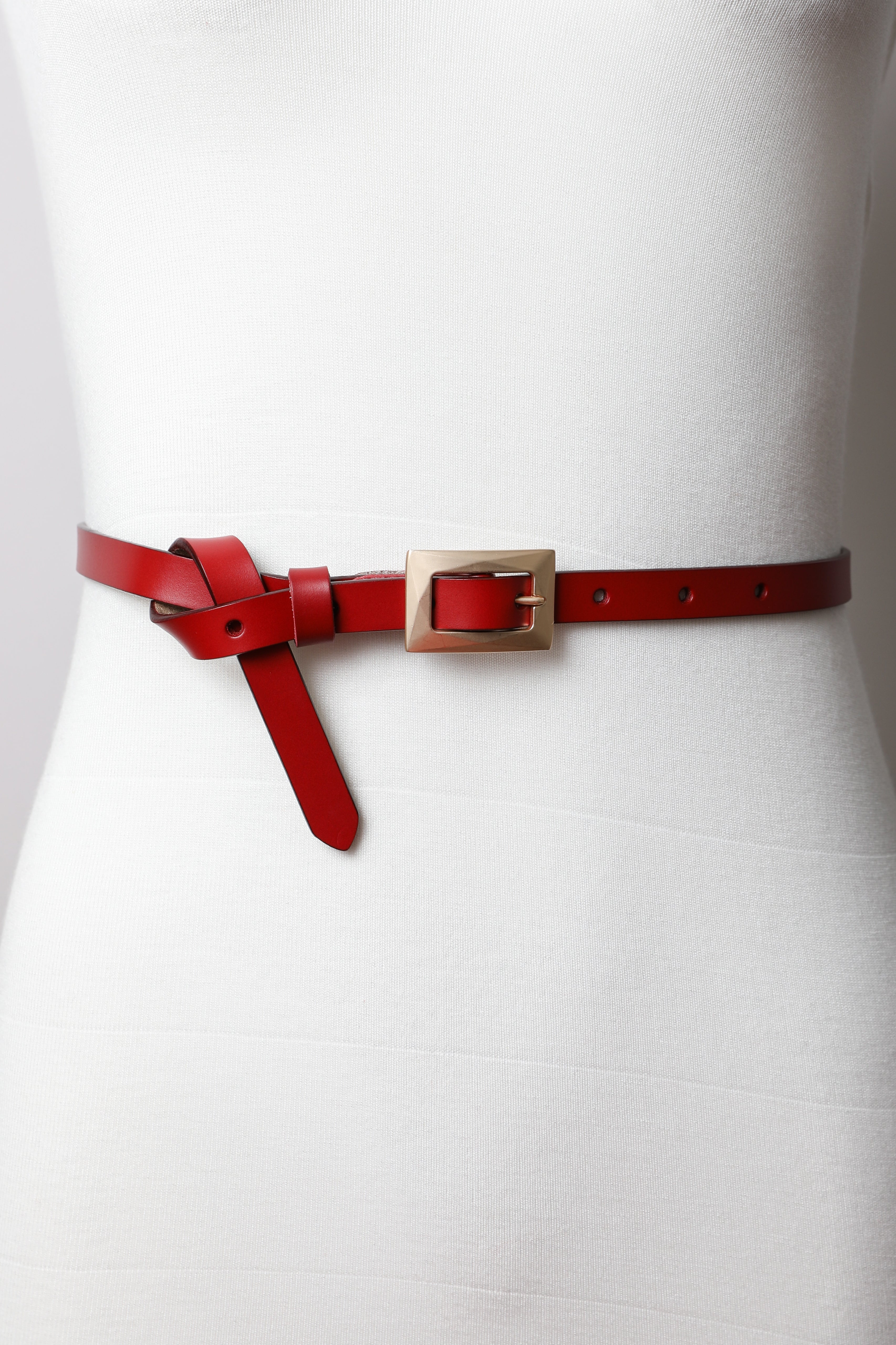 Gold Buckle Skinny Belt – Chic and Elegant - NeoKira Unlimited