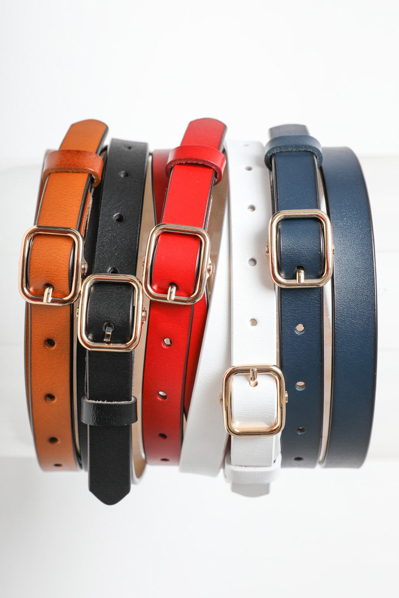 Versatile Skinny Leather Belt – Perfect for Any Outfit - NeoKira Unlimited