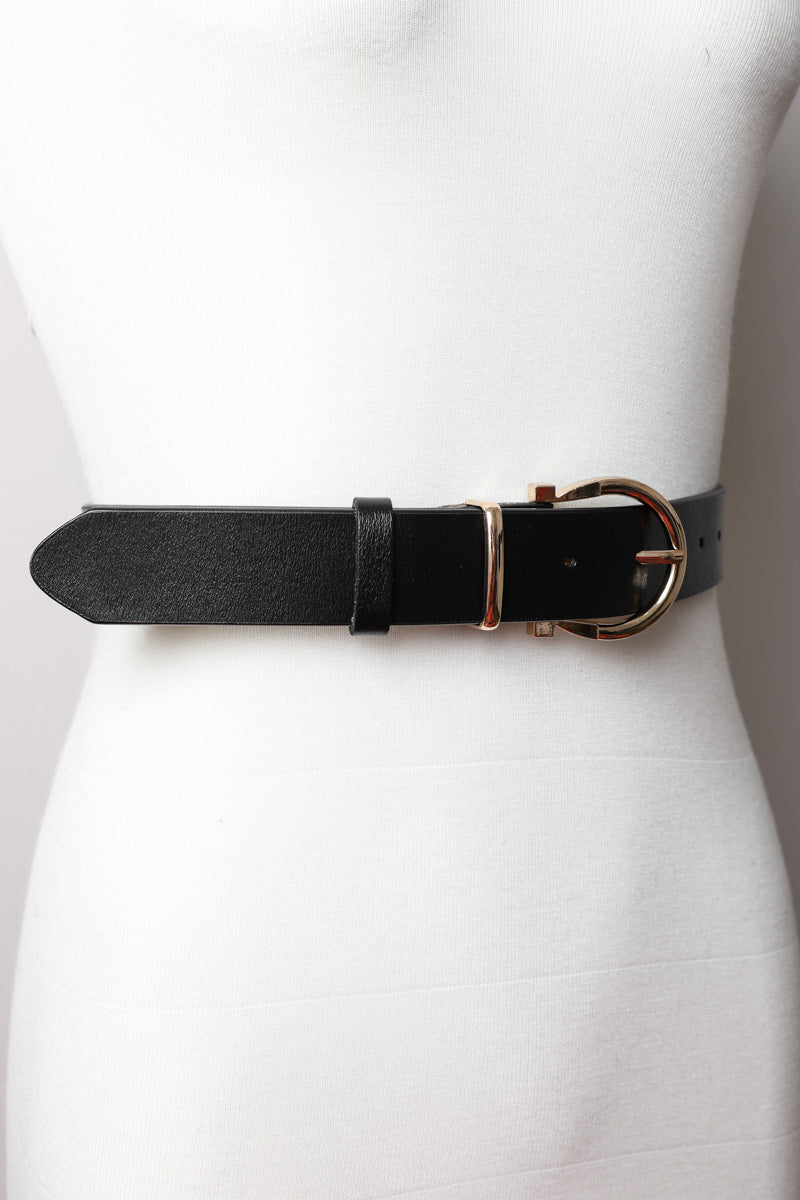 Chic Horseshoe Gold Buckle Belt – Western Style Vibes 🧲 - NeoKira Unlimited