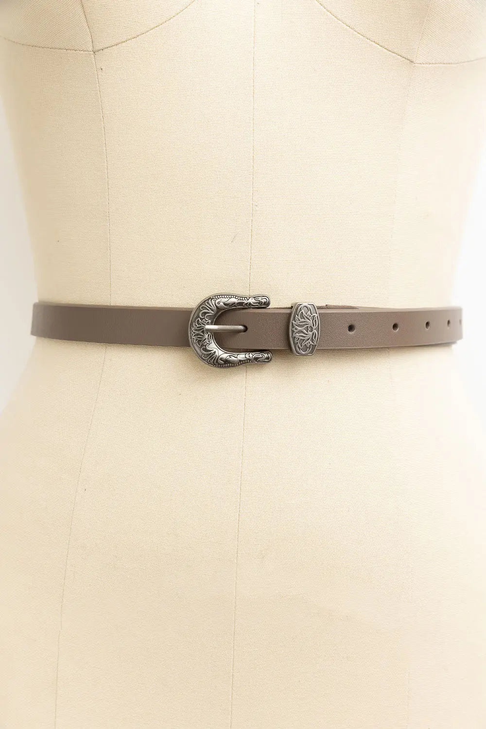 Western Style Skinny Leather Belt - Cowgirl Chic - NeoKira Unlimited