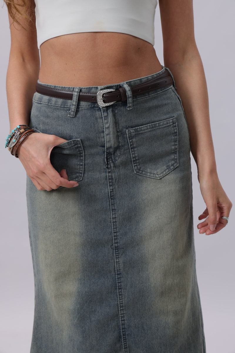 Rhinestone Skinny Western Glam Belt - NeoKira Unlimited