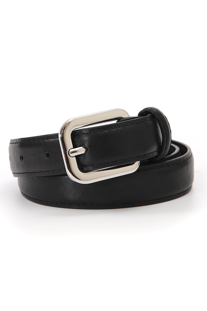 Sleek Classic Silver Buckle Belt - Timeless Function - NeoKira Unlimited