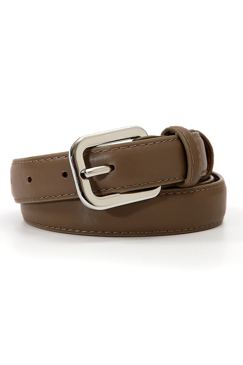 Sleek Classic Silver Buckle Belt - Timeless Function - NeoKira Unlimited