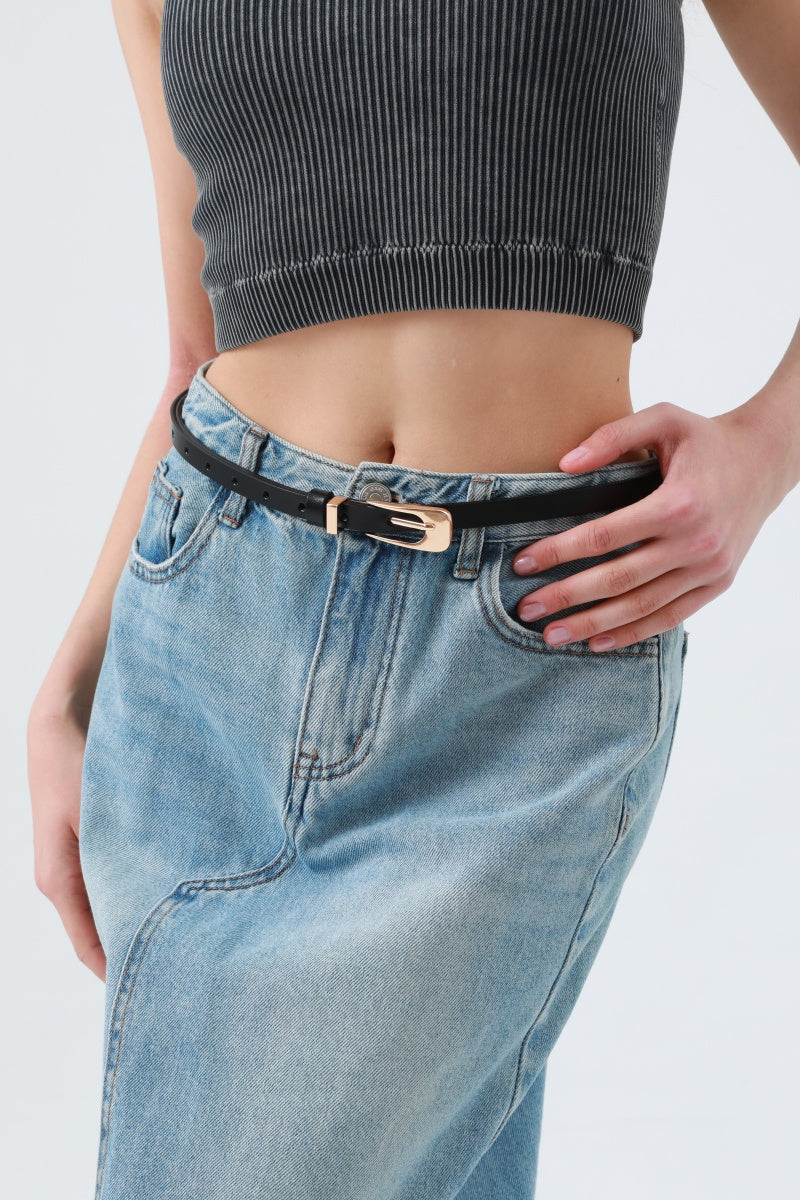 The Everyday Essential: Premium Skinny Leather Belt - NeoKira Unlimited