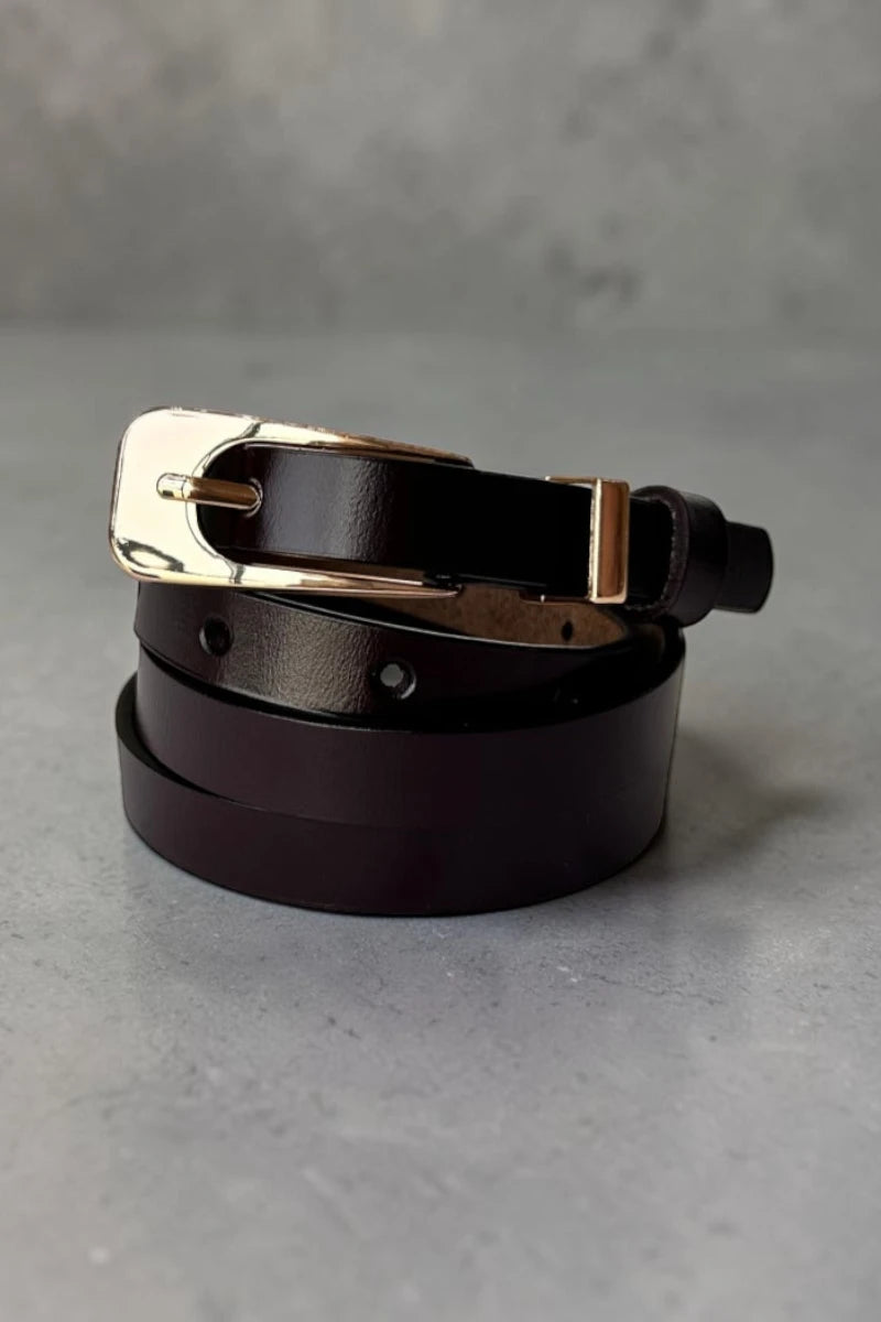 The Everyday Essential: Premium Skinny Leather Belt - NeoKira Unlimited