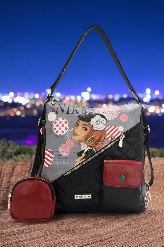 Nicole Lee USA Convertible Adjustable Strap Backpack Bag - NeoKira Unlimited