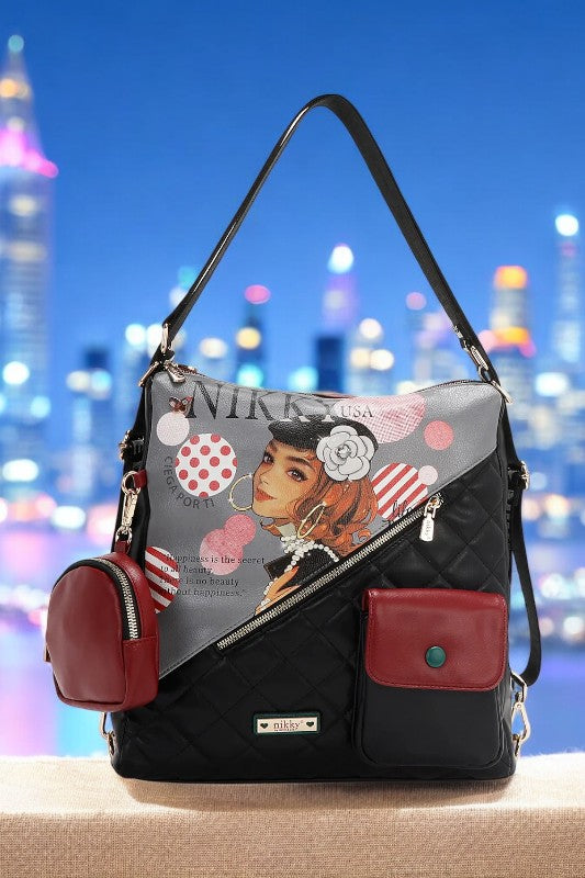 Nicole Lee USA Convertible Adjustable Strap Backpack Bag - NeoKira Unlimited