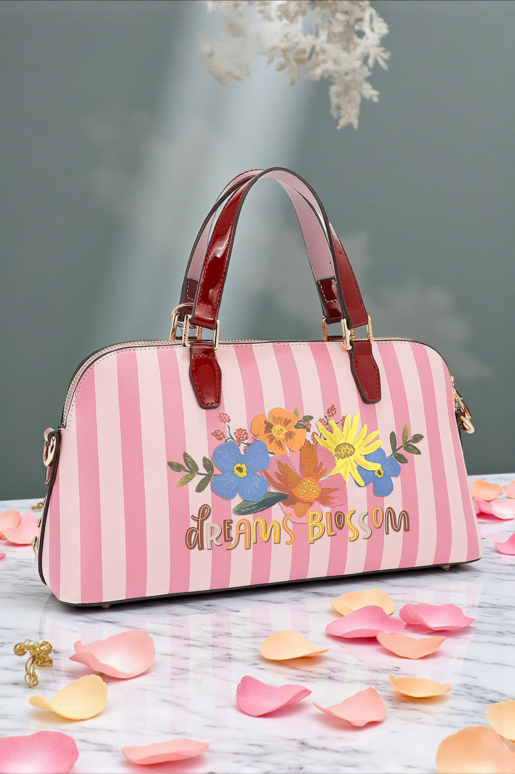 Nicole Lee USA Dreams Blossom Dome Handbag Floral Glam - NeoKira Unlimited