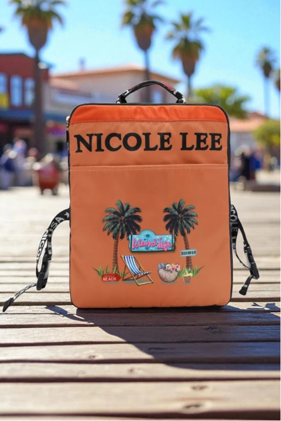 Nicole Lee USA Vintage Tropical Aesthetic Multi-Pocket Travel Backpack - NeoKira Unlimited