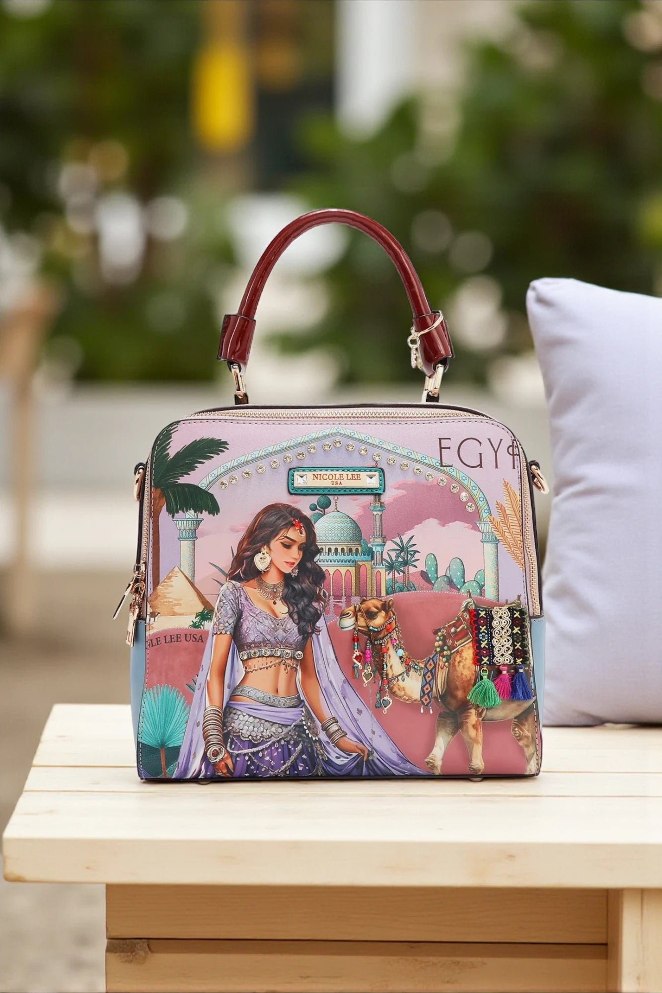 Nicole Lee USA Queen Cleopatra Handbag Statement Boho Glam Bag - NeoKira Unlimited