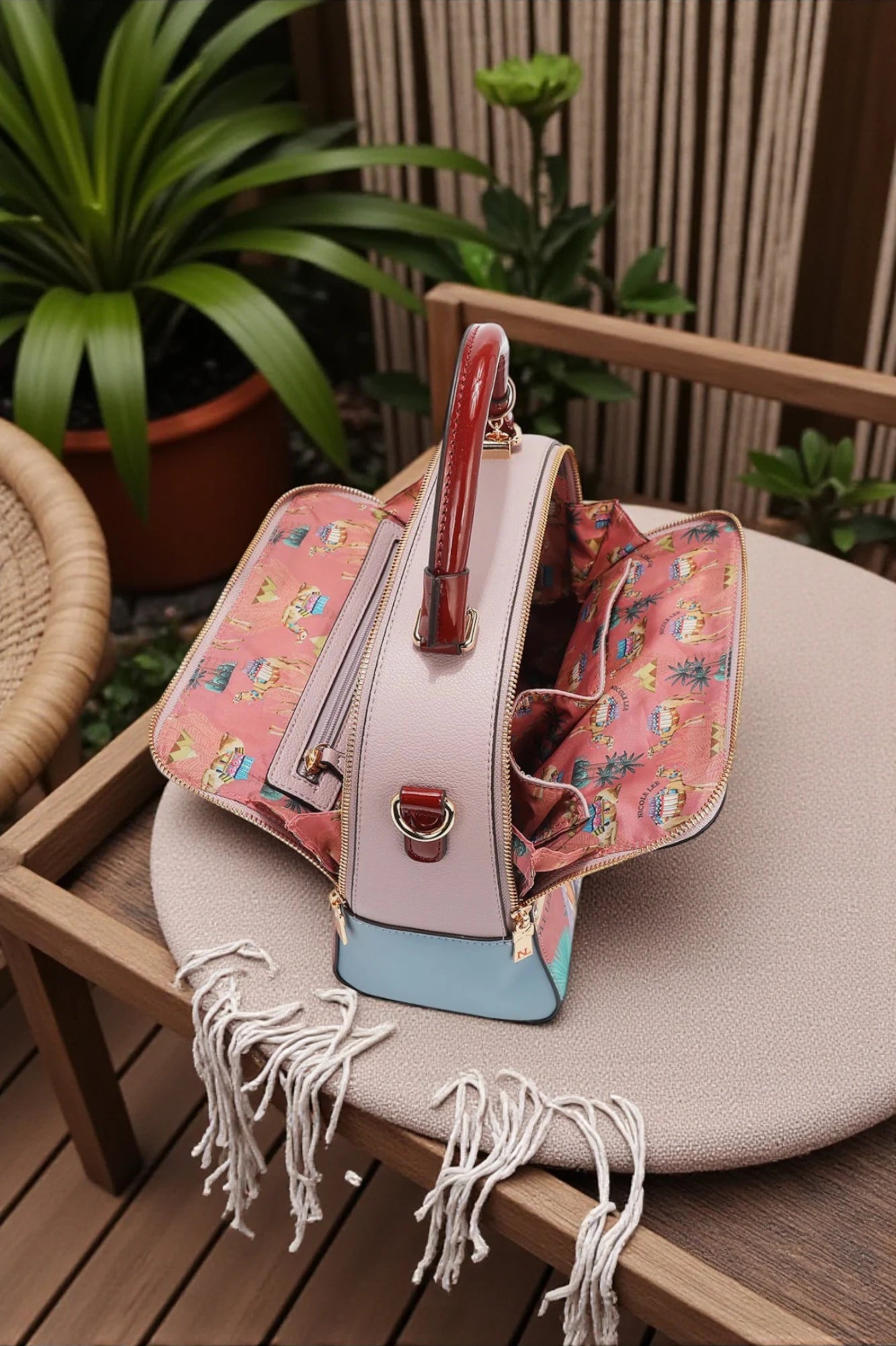 Nicole Lee USA Queen Cleopatra Handbag Statement Boho Glam Bag - NeoKira Unlimited