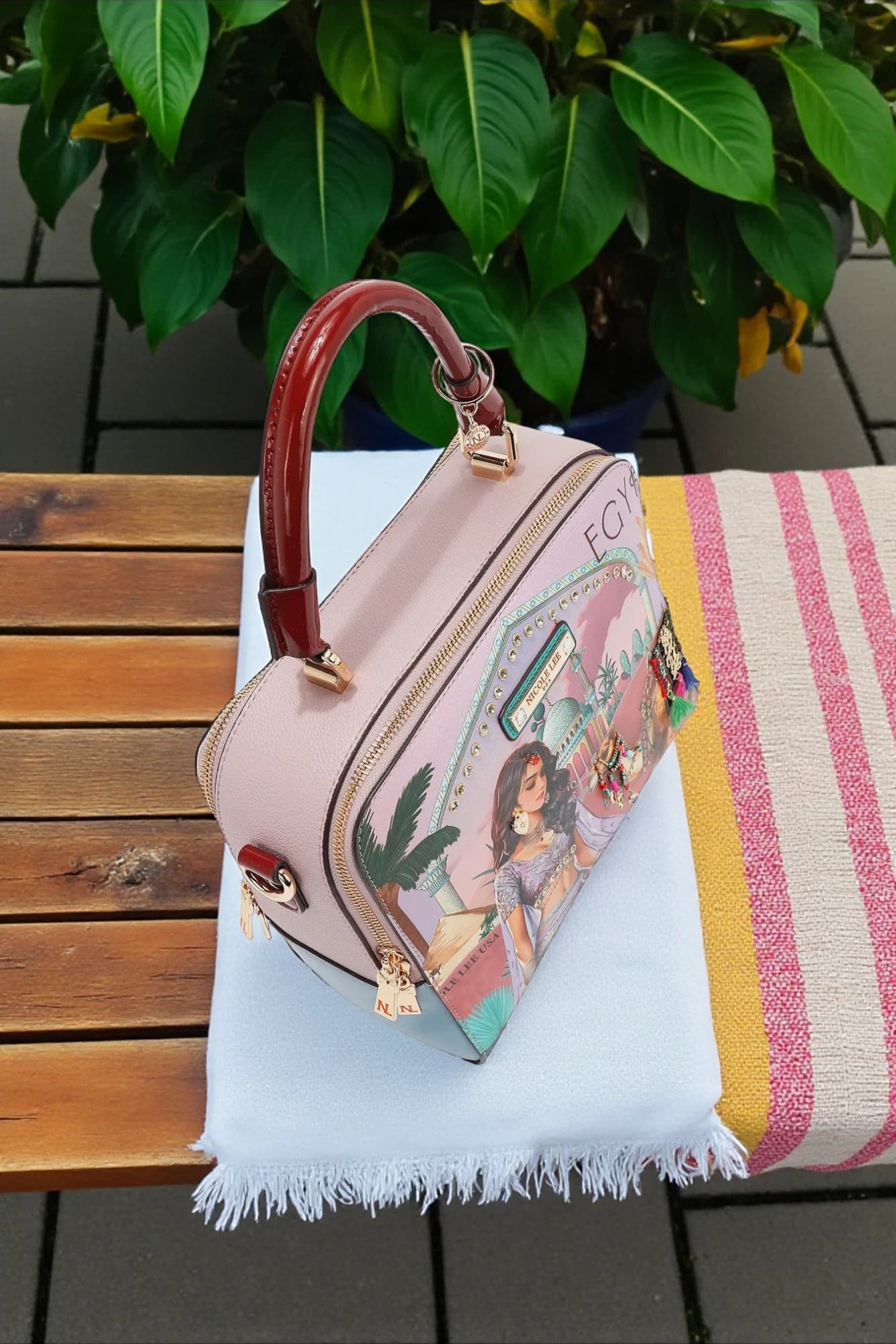 Nicole Lee USA Queen Cleopatra Handbag Statement Boho Glam Bag - NeoKira Unlimited