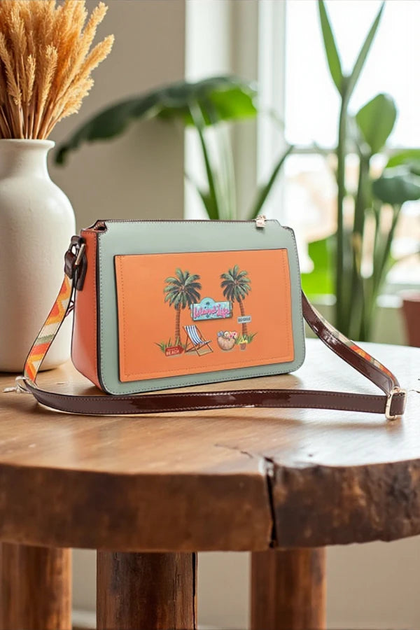 Nicole Lee USA Sun and Sand Crossbody Bag Coastal Boho Chic Resort Style - NeoKira Unlimited