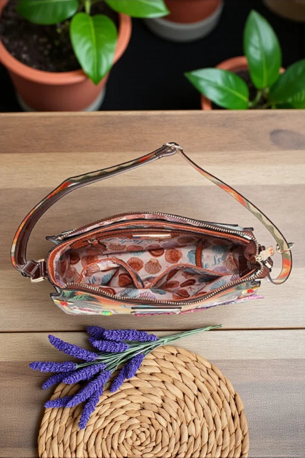 Nicole Lee USA Sun and Sand Crossbody Bag Coastal Boho Chic Resort Style - NeoKira Unlimited