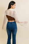 Loom Knitted Cropped Sweater Top Leto Collection   