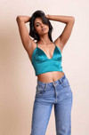 Satin Longline Bralette