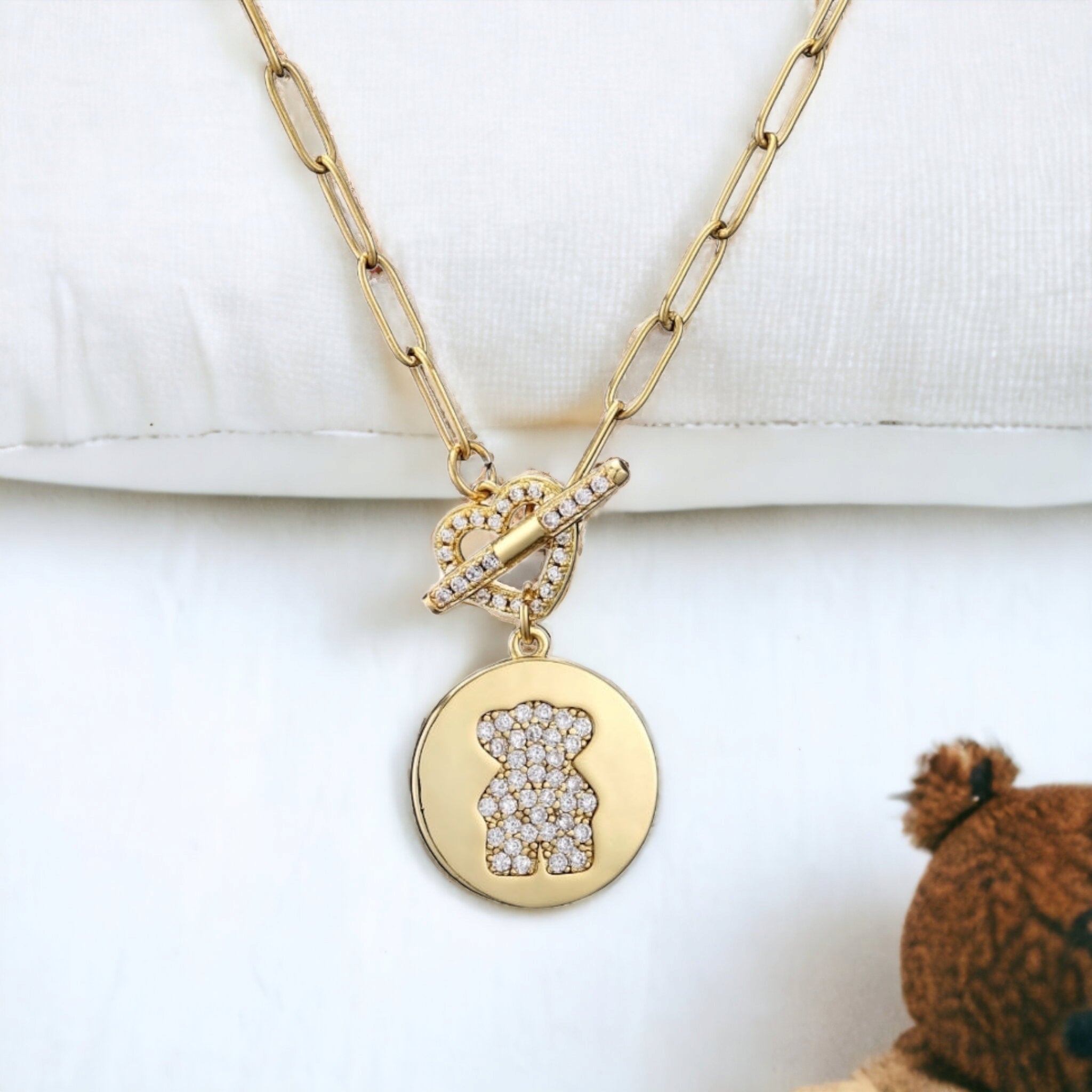 SPARKLING BEAR Necklaces NeoKira Unlimited Gold  