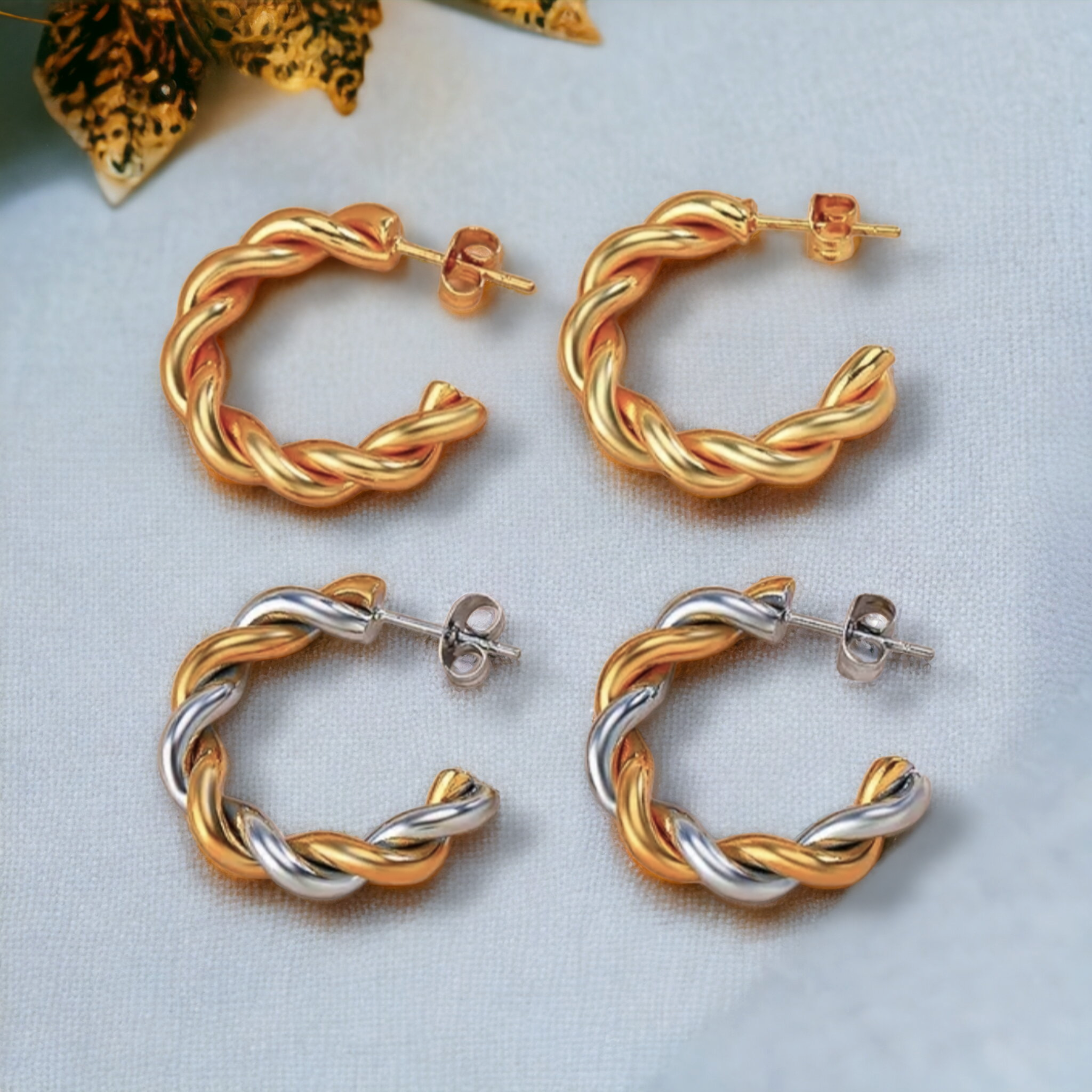 TWISTED C-Hoop Earrings NeoKira Unlimited   