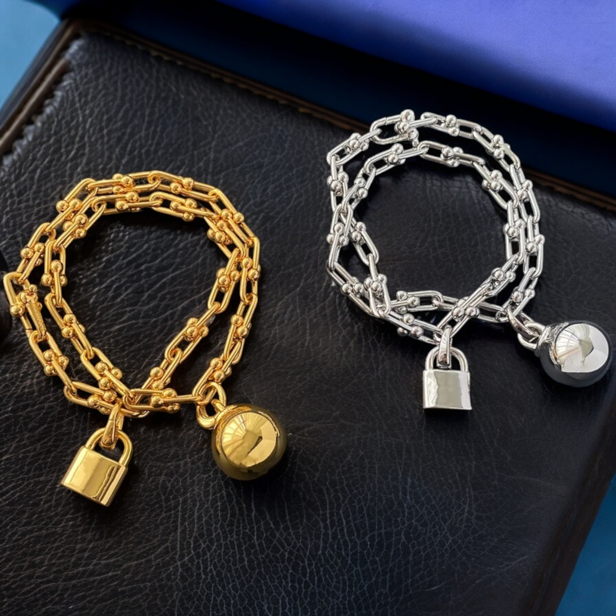 Horseshoe Chain Ball and Lock Pendant Bracelet Bracelets NeoKira Unlimited   