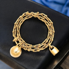 Horseshoe Chain Ball and Lock Pendant Bracelet Bracelets NeoKira Unlimited   