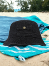 Pocket Accent Denim Bucket Hat Hats Aili's Corner Black OneSize 