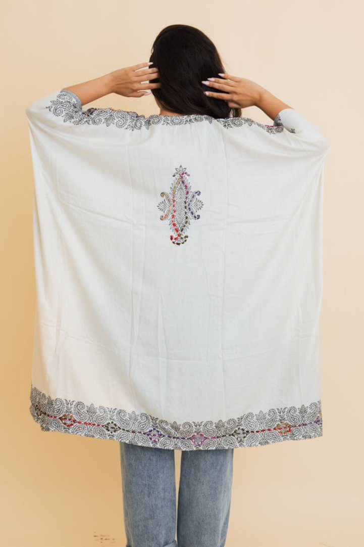 Bohemian Artisan Stitch Tapestry Kimono - NeoKira Unlimited