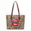 Nicole Lee USA 3-Piece Wild Lips Print Handbag Set - NeoKira Unlimited