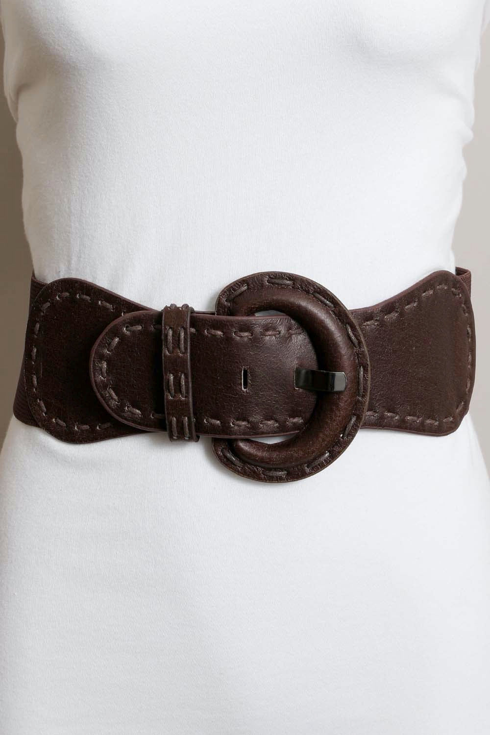 Distressed Leather Belt – Wide Buckle & Edgy Finish - NeoKira Unlimited