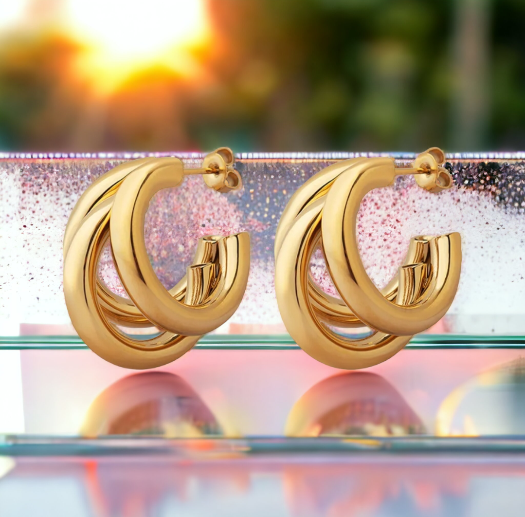 ELIZA Hoop Earrings NeoKira Unlimited Gold  