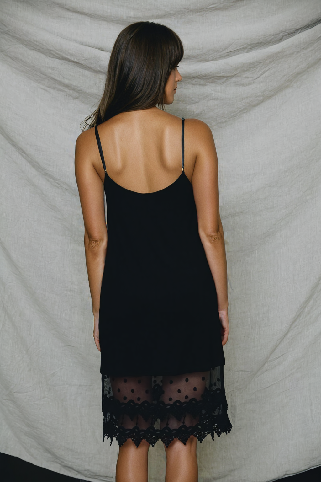Polkadot Lace Slip Dress - NeoKira Unlimited