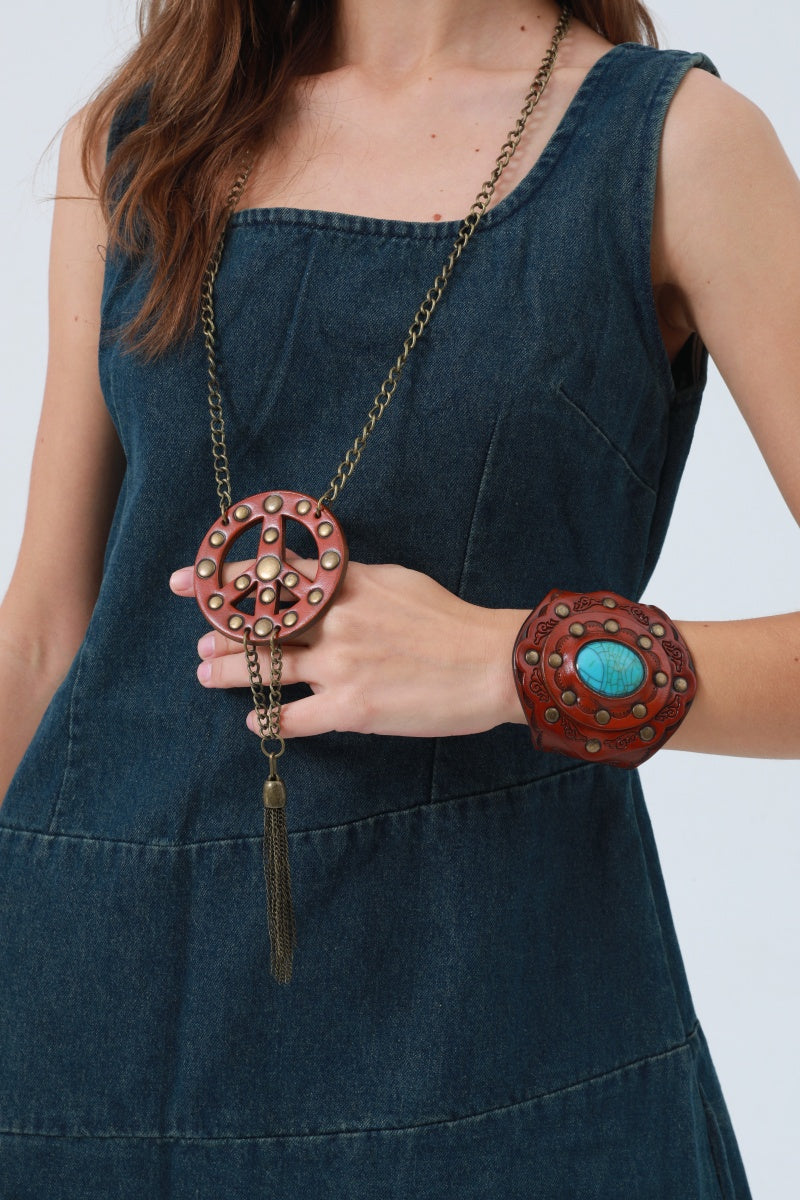 Boho Peace Pendant Necklace - Simple & Symbolic - NeoKira Unlimited