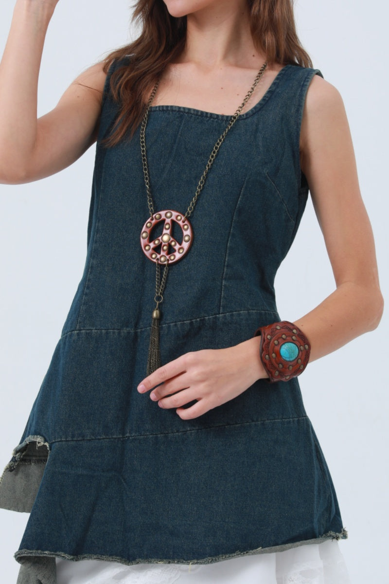 Boho Peace Pendant Necklace - Simple & Symbolic - NeoKira Unlimited