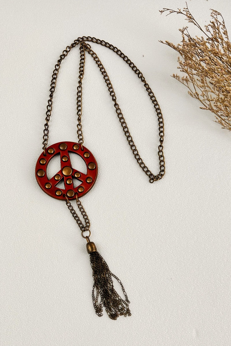 Boho Peace Pendant Necklace - Simple & Symbolic - NeoKira Unlimited