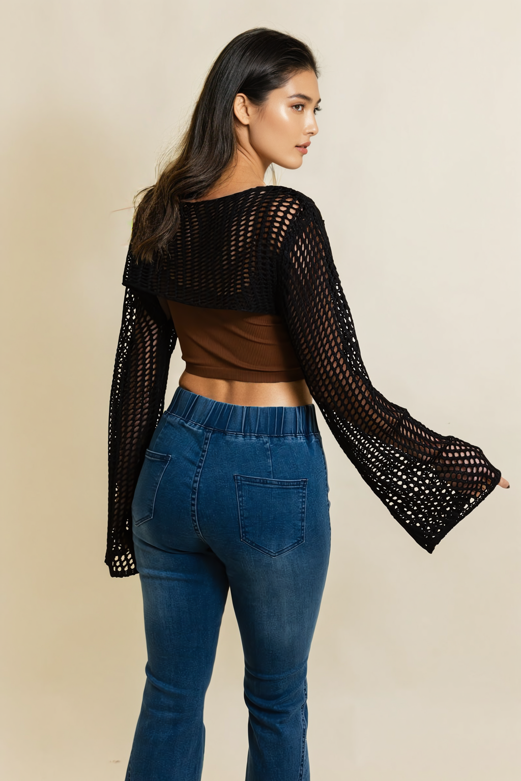 Loom Knitted Cropped Sweater Top Leto Collection   