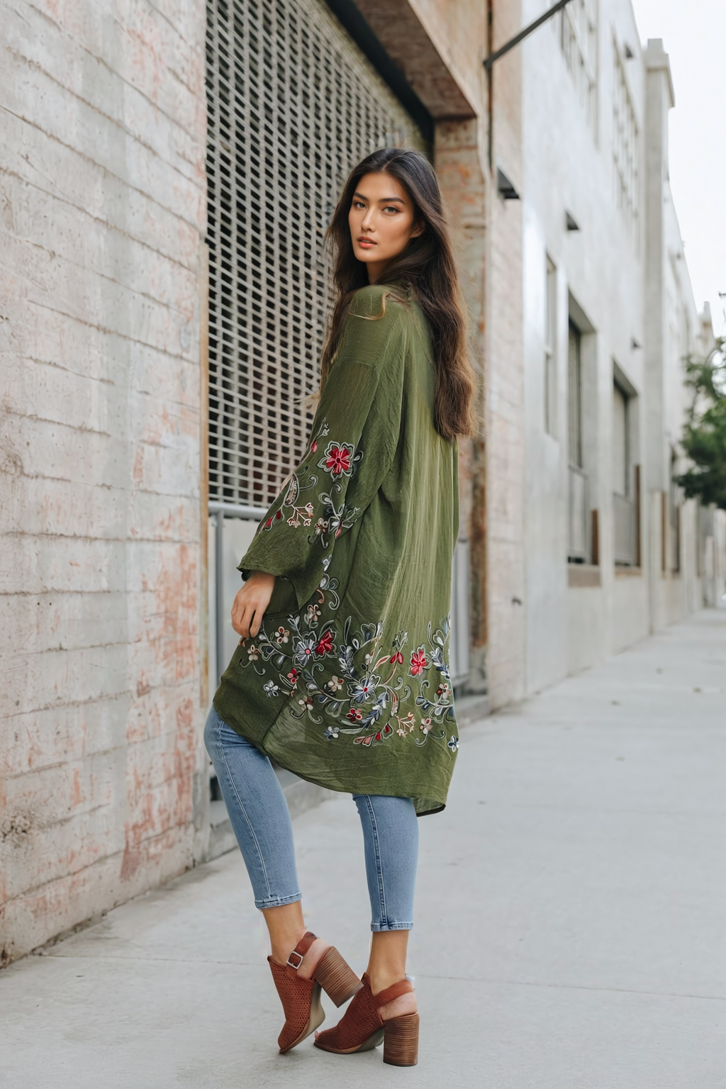 Long Floral Kimono Cardigan – Elegant and Versatile - NeoKira Unlimited
