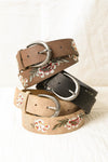 Hibiscus Embroidered Belt Belts Leto Collection   